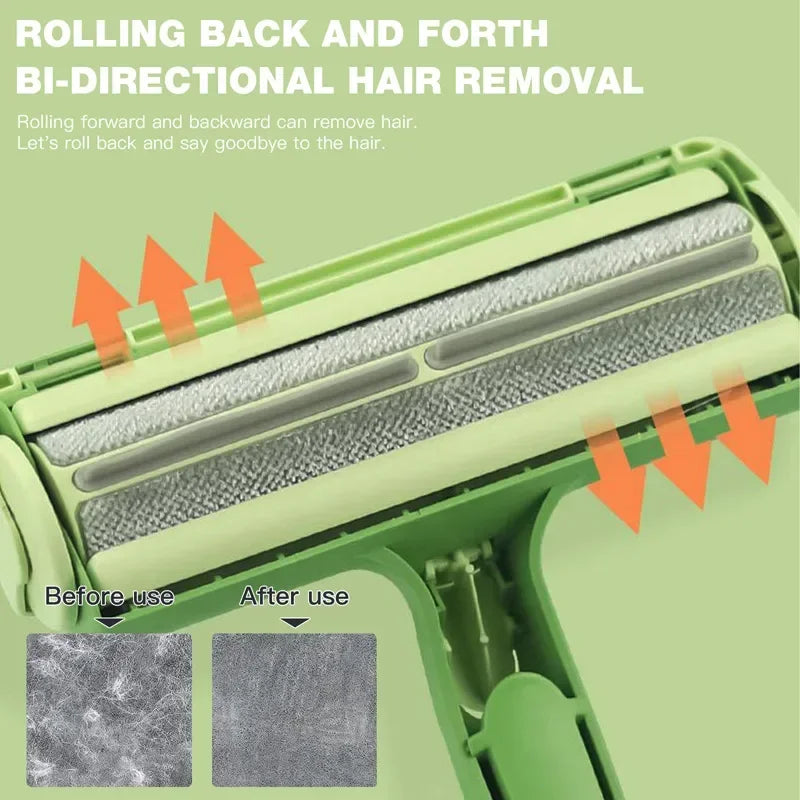 Pet Hair Remover Roller - Dog & Cat Fur Remover with Self-Cleaning Base - Efficient Animal Hair Removal Tool - Perfect for Furni